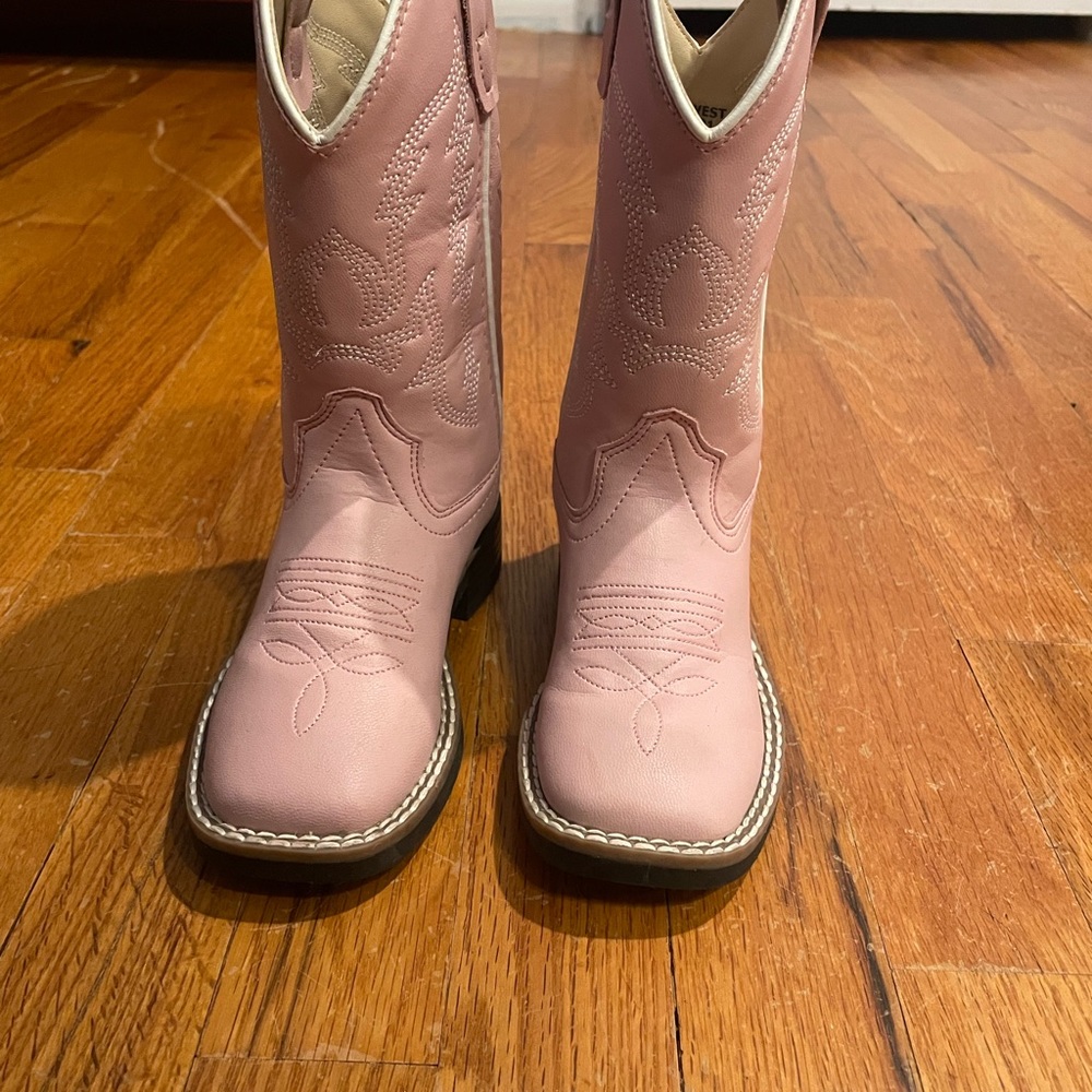 Old West Girls Pink Cowboy Boots-size 9.5